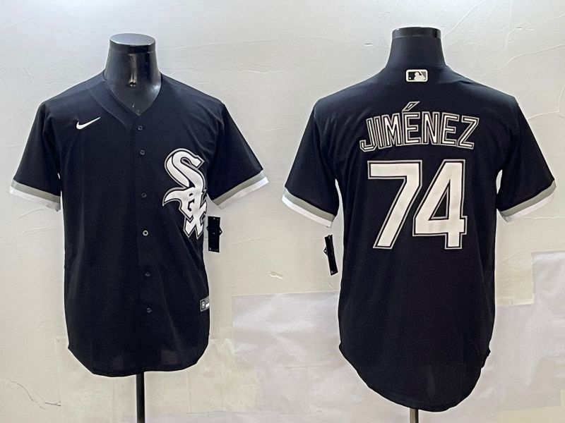 Men Chicago White Sox #74 Jimenez Black Game 2025 Nike MLB Jersey style 1->chicago white sox->MLB Jersey